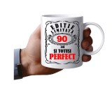 Cana alba personalizata, Editie limitata 90 ani, INOVATIX&reg;. 330 ml, Oem