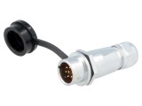 Mufă SF12 tată 7 pini IP67 5A 125V lipire pe cablu