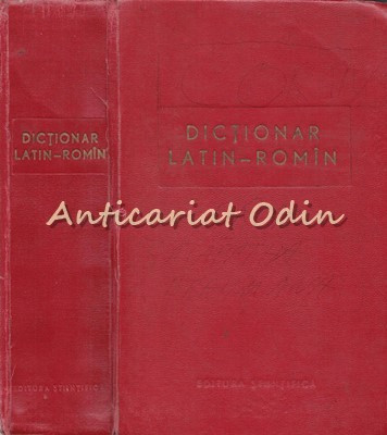 Dictionar Latin-Roman 1962 - Rodica Ochesanu foto