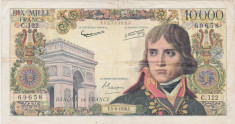 FRANTA 10000 FRANCS FRANCI BONAPARTE 5-6-1958 F foto