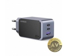 Incarcator Retea UGREEN X553 Nexode Pro 65W 3A 1 x USB-A - 2 x USB-C Gri