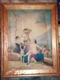 Cumpara ieftin TABLOU FOARTE VECHI - LITOGRAFIE PE PANZA