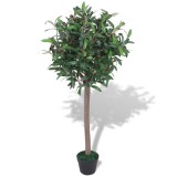 VidaXL Dafin artificial cu ghiveci, 120 cm, verde