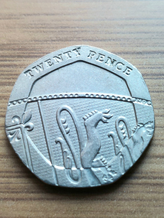 Moneda Anglia Twenty Pence 2008