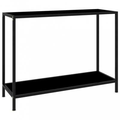 Gossi masa consola, negru, 100 x 35 x 75 cm, sticla securizata foto