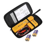 Tester continuitate cablu, Detector scurt circuit - intrerupt, Husa protectie si 2 baterii 9V incluse, Galben