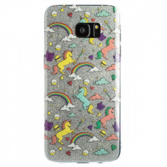 Husa Fashion Samsung Galaxy S7 Edge Glitter Unicorn foto