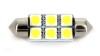 Bec LED Auto T10x41 Sofit 41mm 6 SMD 5050 Alb Rece 12V 1.5W 108lm Carguard