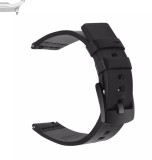 Curea piele compatibila Samsung Galaxy Watch9 44mm/40mm, Samsung Galaxy Watch 8 44mm/40mm, Negru