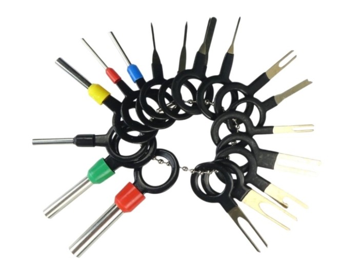 Set scule extragere pini si conectori, 18 piese, universal