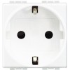 Priza schuko Living Light Bticino 2M alb N4141