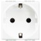 Priza schuko Living Light Bticino 2M alb N4141