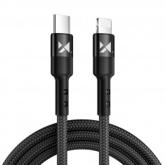 Cablu Wozinsky USB Tip C - Lightning Power Delivery 18W 1m Negru (WUC-PD-CL1B)