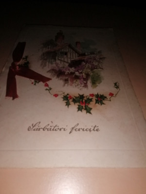 CARTE POSTALA / FELICITARE , ANII 1900 , NESCRISA foto