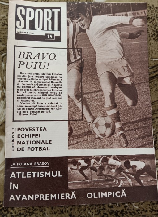 myh 110 - Revista SPORT - nr 15/august 1968
