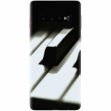Husa silicon pentru Samsung Galaxy S10 Plus, Piano Key Close Up Macro