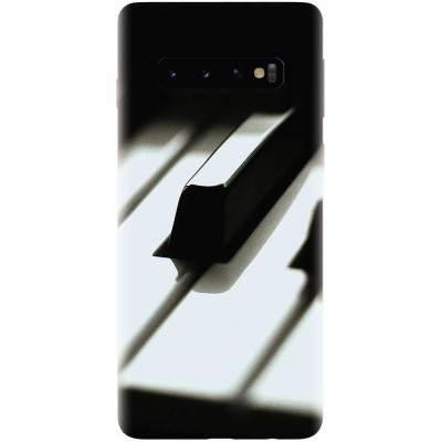 Husa silicon pentru Samsung Galaxy S10 Plus, Piano Key Close Up Macro foto