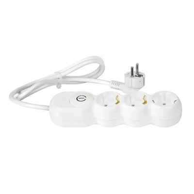 Prelungitor electric 3500W 3G1.5 alb 3 prize 3m cu intrerupator Wconn AL3115A03 foto