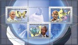 GUINEA 2006 PERSONALITATI GANDHI MANDELA PAPA