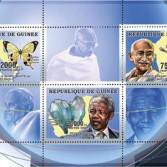 GUINEA 2006 PERSONALITATI GANDHI MANDELA PAPA