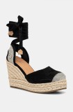 U.S. Polo Assn. espadrile STEFY culoarea negru, toc pana, STEFY001W/5HT2