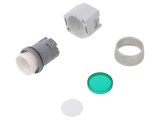 Comutator apăsare 22mm verde stabil 1 poziție