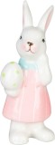 Decoratiune de Paste MagicHome, iepurasa cu ou, 4,7x6x12,7 cm