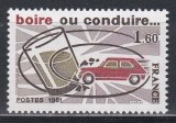 Franta 1981 - Campanie &icirc;mpotriva conducerii sub influența alcoolului, MNH, Nestampilat