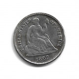 USA Liberty Seated HALF DIMES Coin 1863 - Replica Muzeu, Europa, Cupru-Nichel