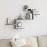 Gossi raft de perete, gri beton, 104x15x49 cm , lemn prelucrat