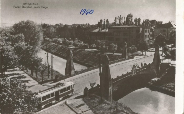 *Romania, poduri (5), Timisoara, c.p.i., circulata, 1960