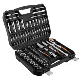 Set chei tubulare NEO Tools 1/4 si 1/2, 94 piese, otel CrV, valiza