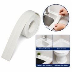Banda de etansare impermeabila autoadeziva pentru cada si chiuveta 38 mm x 3,2 m