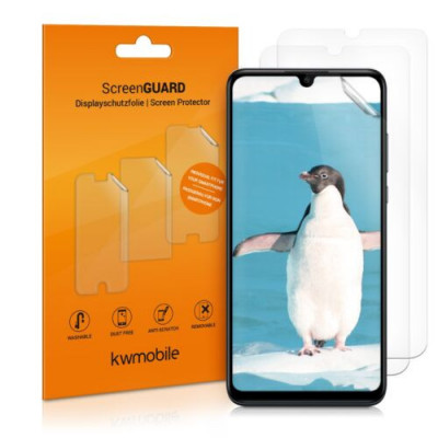 Set 3 Folii de protectie pentru Google P30 Lite, Kwmobile, Fata, Transparenta, 50863.1 foto