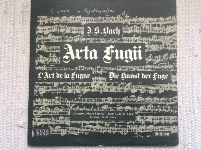 Bach Orchestra Musica Rediviva Dir. Ludovic Bacs orga Iosif Sava Arta Fugii 2 LP foto