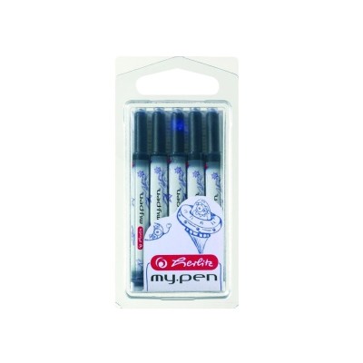 Patroane universale My Pen Herlitz, albastre, set 5 bucati foto