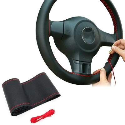 Husa piele pentru imbracat volan auto foto