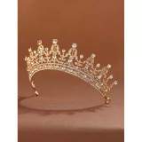 Cumpara ieftin Diadema (Coronita) Mireasa cu Strasuri, Aurie - 324402