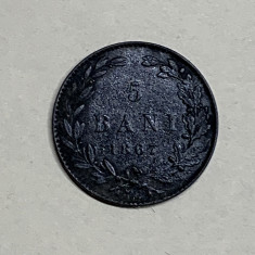 Moneda 5 bani 1867 semn monetărie Watt &Co