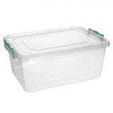 Cutie de depozitare din plastic cu capac Shopiens&reg;, transparenta, 5 l, 30x20x13 cm