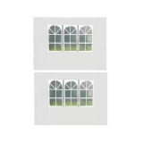 Set 2 pereti universali din polietilena, de pavilion cu fereastra, 295x195 cm - Alb, Dactylion