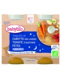 Piure de morcovi cu rosii si paste, 2 x 200g, BabyBio