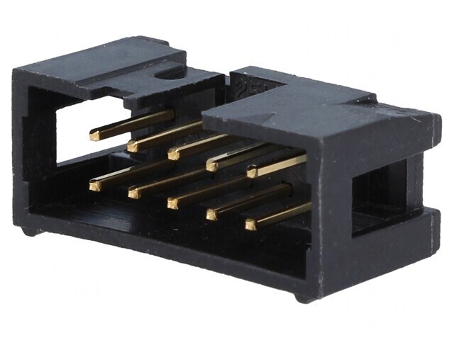 Soclu IDC 10 pini drept aurit 2,54mm THT