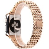 Cumpara ieftin Curea iUni compatibila cu Apple Watch Ultra/SE/8/7/6/5/4/3/2/1, 44mm, Luxury, Otel Inoxidabil, Rose Gold