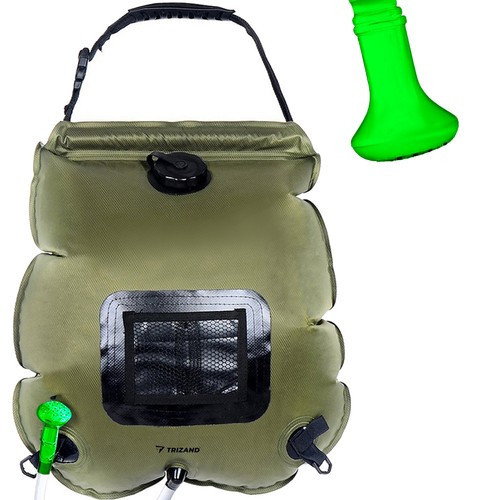 Duș Solar Portabil pentru Camping, 20L, PVC, Dimensiuni 46x50 cm, Furtun 40 cm, &Icirc;ncărcătură Max 20kg, Greutate Set 0.41 kg