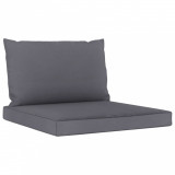 Perne canapea din paleți, 2 buc., antracit, material textil, vidaXL