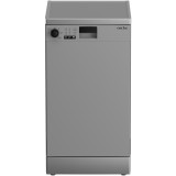 Masina de spalat vase independenta Arctic DFS0503, 10 seturi, 6 programe, Clasa D, Slim, Incarcare la jumatate, Silver