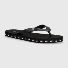 Chiara Ferragni slapi Flip-Flop Logomania femei, culoarea negru, cu toc plat, CF2813_001