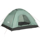 Cort Camping 2 Persoane ART, Verde, 206x185x120cm, Geanta Transport, Poliester, Plasa Insecte, Montare Rapida