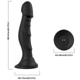 ARMONY - DILDO VIBRATOR &amp; ANAL PLUG REMOTE CONTROL BLACK, ARMONY ANAL